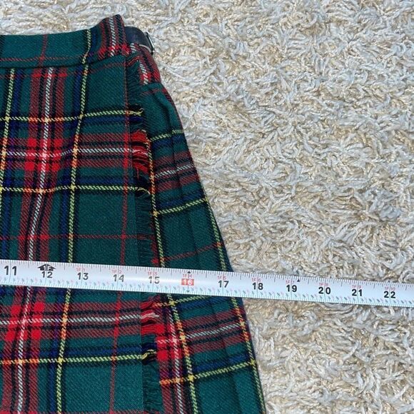 Vintage THE SCOTCH HOUSE Made In Scotland Pure Wool Kilt Skirt Tartan Womens 26 - Picture 4 of 13